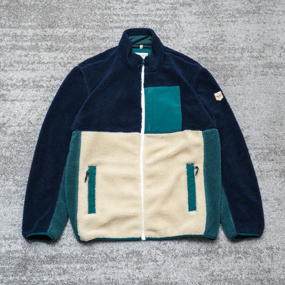 Marine Layer Navy and Cream Performance Jacket